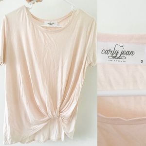 CJLA favorite tie T-shirt - light pink